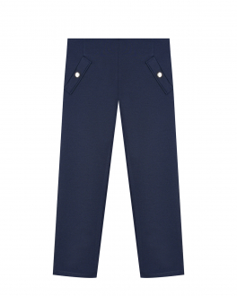 Синие брюки с серебристыми кнопками Aletta Синий, арт. A220702-13ARG 111 | Фото 1