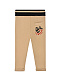Бежевые спортивные брюки с логотипом Dolce&Gabbana | Фото 2