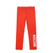 Красные леггинсы с логотипом Moschino | Фото 1