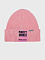 Розовая шапка с патчем "Perfect world"