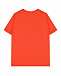 Оранжевая футболка с белым лого Dsquared2 | Фото 2