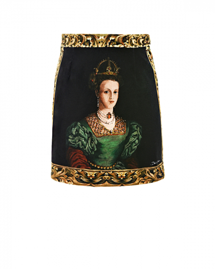 Бархатная юбка Queen Dolce&Gabbana | Фото 1