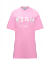 Платье-футболка, розовое
