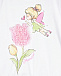 Белая футболка с принтом &quot;тюльпан&quot; Monnalisa | Фото 3