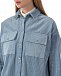 Вельветовая рубашка с накладными карманами, серо-голубая Dan Maralex | Фото 10