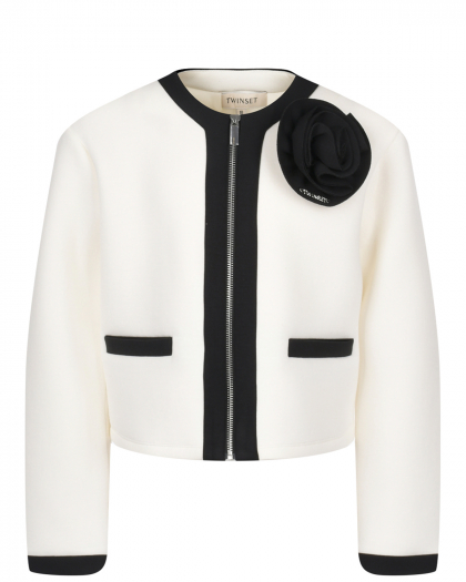 Белый пиджак с брошью TWINSET | Фото 1