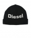 Шапка с белым лого, черная Diesel | Фото 1