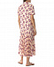 Кремовое платье с цветочным принтом Saloni | Фото 5