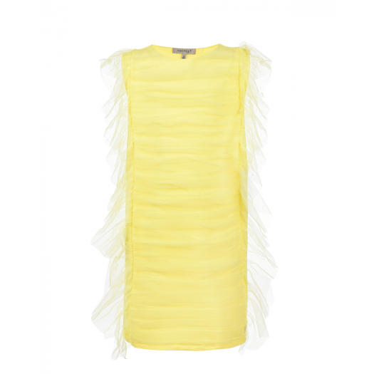 Желтое платье с оборками TWINSET | Фото 1