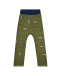 Зеленые спортивные брюки с принтом &quot;динозавры&quot; Sanetta Kidswear | Фото 1