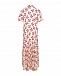 Кремовое платье с цветочным принтом Saloni | Фото 7