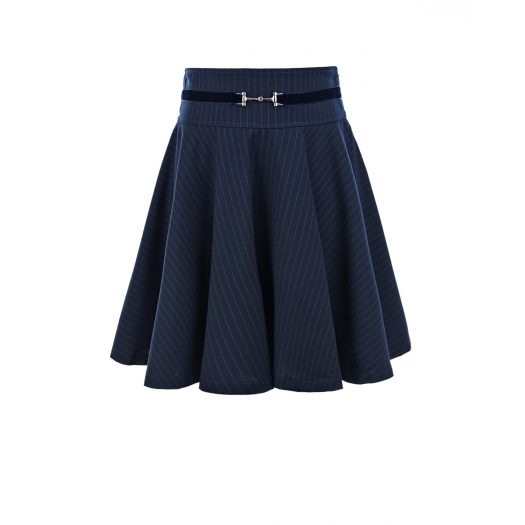 Синяя юбка в тонкую полоску Aletta | Фото 1