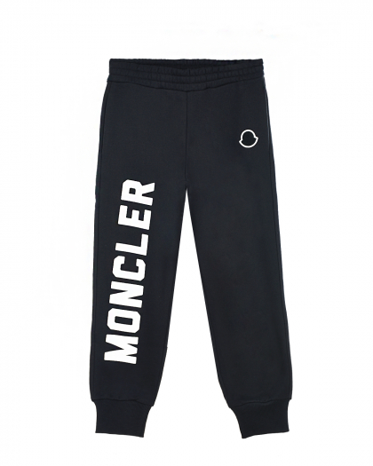 Черные спортивные брюки с логотипом Moncler | Фото 1