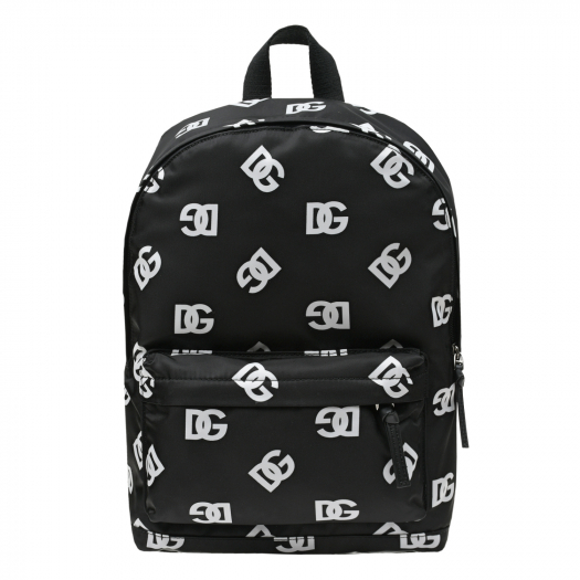 Черный рюкзак с белым лого, 34x28x10 см Dolce&Gabbana | Фото 1