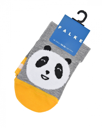 Серые носки с принтом &quot;панда&quot; Falke | Фото 1