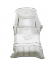 Комплект постельного белья для кроватки "Love", белый
