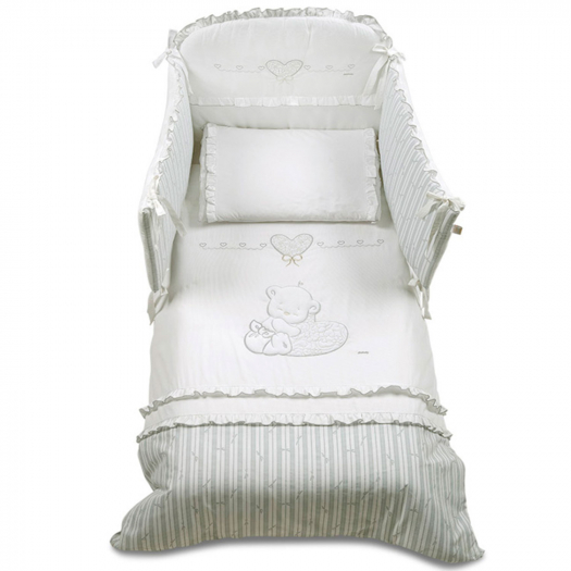 Комплект постельного белья для кроватки &quot;Love&quot;, белый ITALBABY | Фото 1