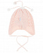Розовая шапка из шерсти с помпонами Il Trenino | Фото 2