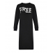 Черное платье с принтом &quot;Free Love&quot; 5 Preview | Фото 1