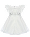 Платье с кружевной рюшей, белое Baby A | Фото 2