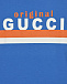 Синяя футболка с принтом &quot;Original Gucci&quot;  | Фото 3