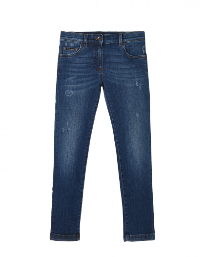 Синие джинсы с разрезами Dolce&Gabbana | Фото 1