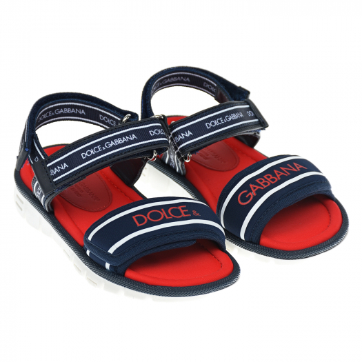Синие сандалии с красной стелькой Dolce&Gabbana | Фото 1