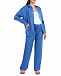 Синие брюки свободного кроя на кулиске 120% Lino | Фото 4