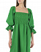 Зеленое льняное платье с рукавами 3/4 ALINE | Фото 8