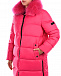 Розовое пальто-пуховик с меховой отделкой Yves Salomon | Фото 8