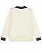 Белый джемпер с отделкой в полоску Dolce&Gabbana | Фото 3