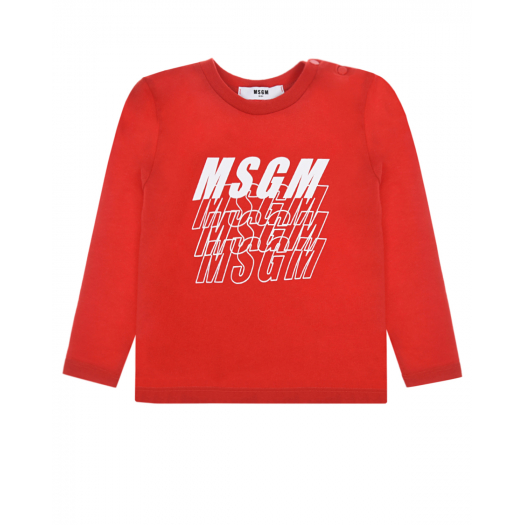 Красная толстовка с логотипом MSGM | Фото 1