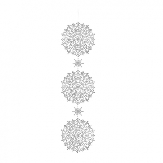 Серебряная гирлянда для декора &quot;Снежинка&quot; 150 см Weiste | Фото 1