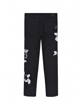 Черные джинсы с принтом Philipp Plein Черный, арт. BDT0316 PDE004N 02KT CAPIT | Фото 2