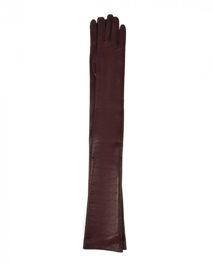 Высокие перчатки, бордовые Alberta Ferretti | Фото 1