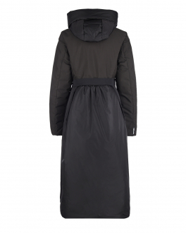 Черное пальто-пуховик с капюшоном Freedomday Черный, арт. IFRJG878AB763-RD BLACK | Фото 2