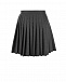 Серая плиссированная юбка из шерстяной ткани Dal Lago | Фото 3