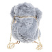 Серый рюкзак из меха 20х27х15 см Regina | Фото 3
