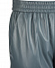 Кожаные брюки с поясом на резинке  | Фото 6