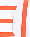 Белая толстовка в оранжевую полоску Stella McCartney | Фото 3
