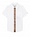 Белая рубашка с декоративной планкой Burberry | Фото 2