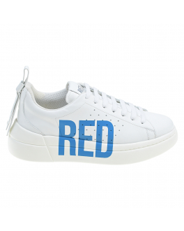 Белые кроссовки с синим логотипом Red Valentino Белый, арт. WQ0S0E11JIB 437 | Фото 2