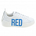 Белые кроссовки с синим логотипом  | Фото 2