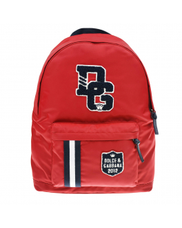 Красный рюкзак с черным логотипом Dolce&Gabbana Красный, арт. EM0074 AU927 80303 | Фото 1