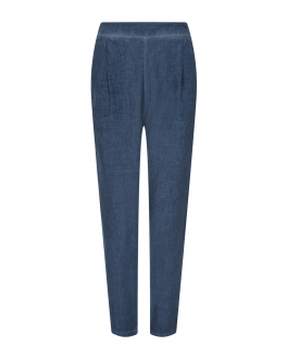 Темно-синие зауженные брюки 120% Lino , арт. Y0W2249 000F753 S00 YS25F | Фото 1