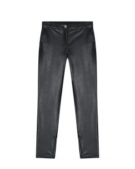 Черные брюки из эко-кожи Dolce&Gabbana Черный, арт. L53P20 FUSSH N0000 | Фото 1