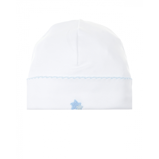Белая шапка с вышивкой &quot;звезды&quot; Lyda Baby | Фото 1