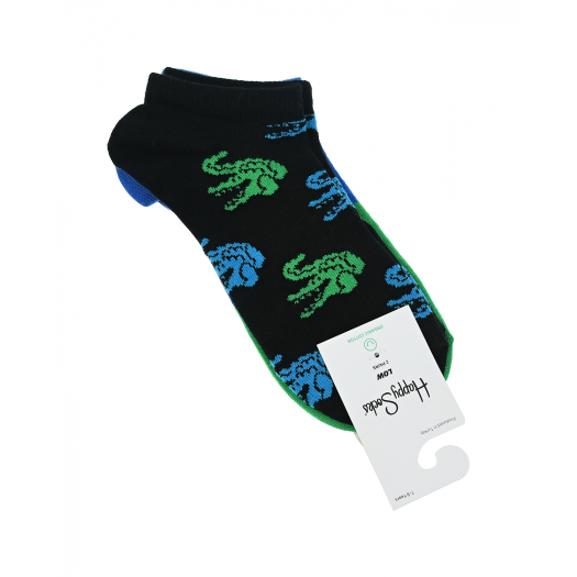 Носки спортивные, комплект 2 шт, принт &quot;крокодилы&quot; Happy Socks | Фото 1