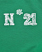 Футболка с лого на груди и на спине, зеленая No. 21 | Фото 3