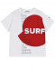 Белая футболка с принтом SURF Moncler | Фото 1